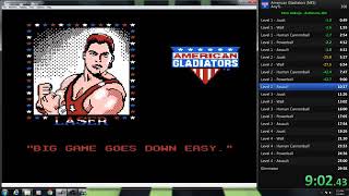 [FORMER WR] American Gladiators NES Speed Run   26:26.19