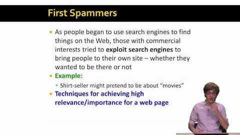 Lecture 92 —  Web Spam - Introduction | Mining of Massive Datasets | Stanford University