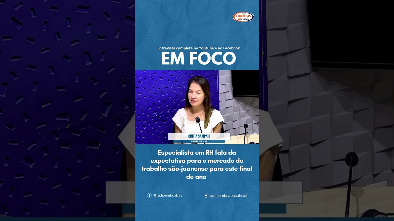 Especialista em RH fala da expectativa para o mercado de trabalho são-joanense