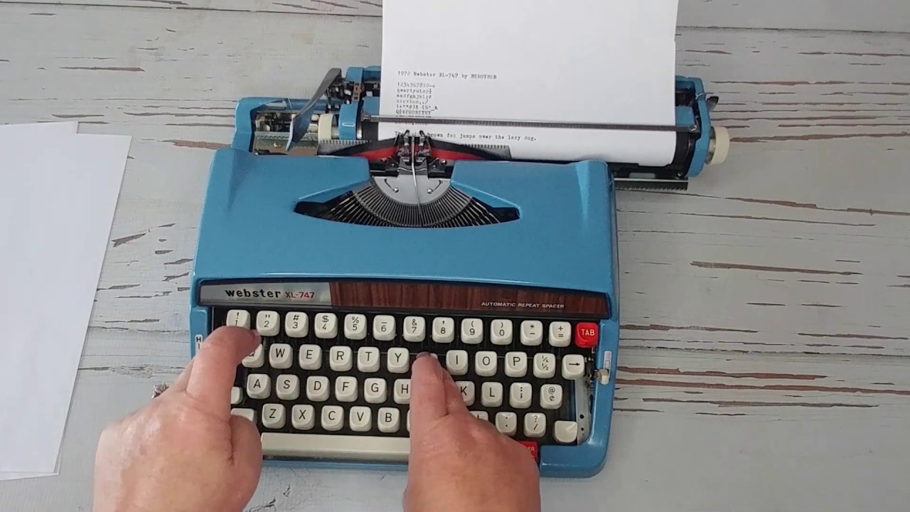1972 Webster XL-747 Vintage Typewriter | Typewriter Tutorial - YouTube