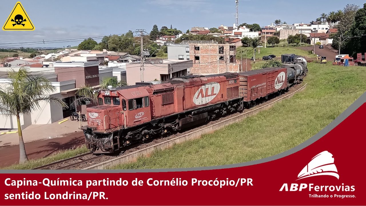 Trem Capina-Química partindo de Cornélio Procópio/PR sentido Londrina ...