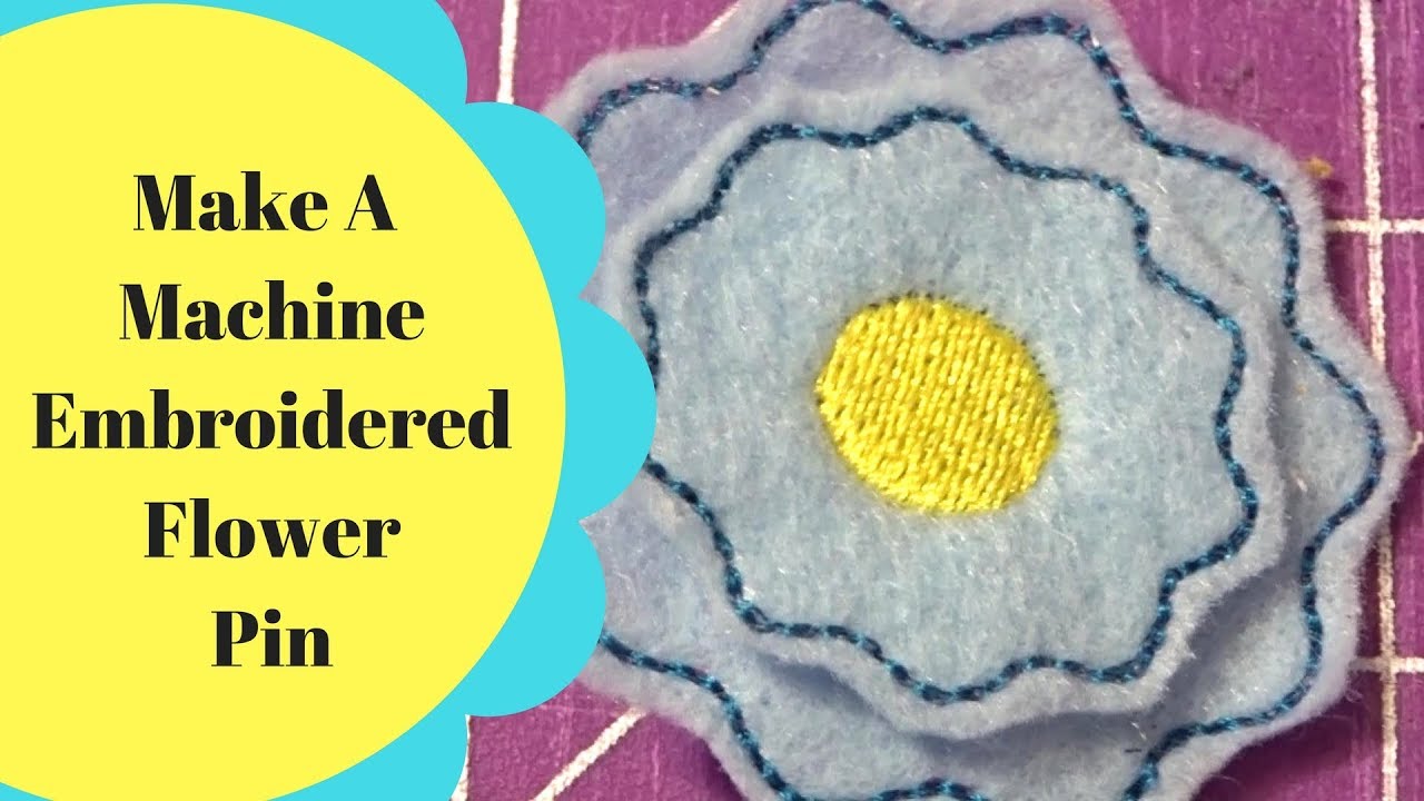 Embroidered Flower Pin