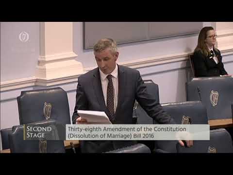 Thirty-eighth Amendment of the Constitution (Dissolution of Marriage) Bill 2016: Second Stage