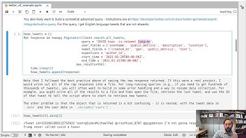 Using the Twitter API for Academic Research Track - Using tweepy to do full archival searches.
