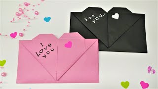 ОРИГАМИ СЕРДЦЕ-КОНВЕРТ из бумаги Валентинка из бумаги | Origami Paper Heart-Envelope Valentine Card