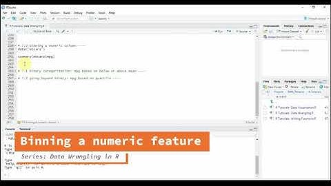 Data Wrangling in R  Binning a numeric feature