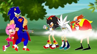 Sonic Is Super Hero Part 2 - Sonic Speed Amy Vs Silver The Hedgehog  Vs Shadow Vs Eggman - #Kim100