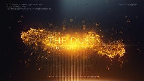 The Dust Cinematic Titles | After Effects Template