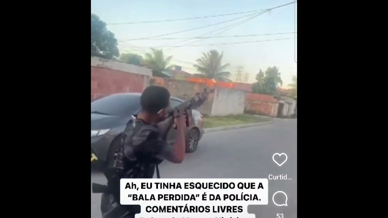 Traficante dando tiro pro alto na favela, a bala perdida vem das armas de quem mesmo?