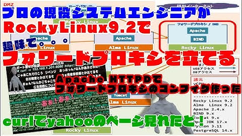 #006【Linux サーバー構築】Rocky Linux 9.2 上に Apache を使ってフォワードプロキシを立てる。さぁ、フォワードプロキシの設定をやっていくぜ！！