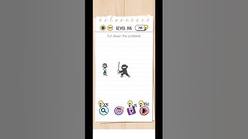 Brain Test Level 355 Walkthrough Solution Cut down the zombies.