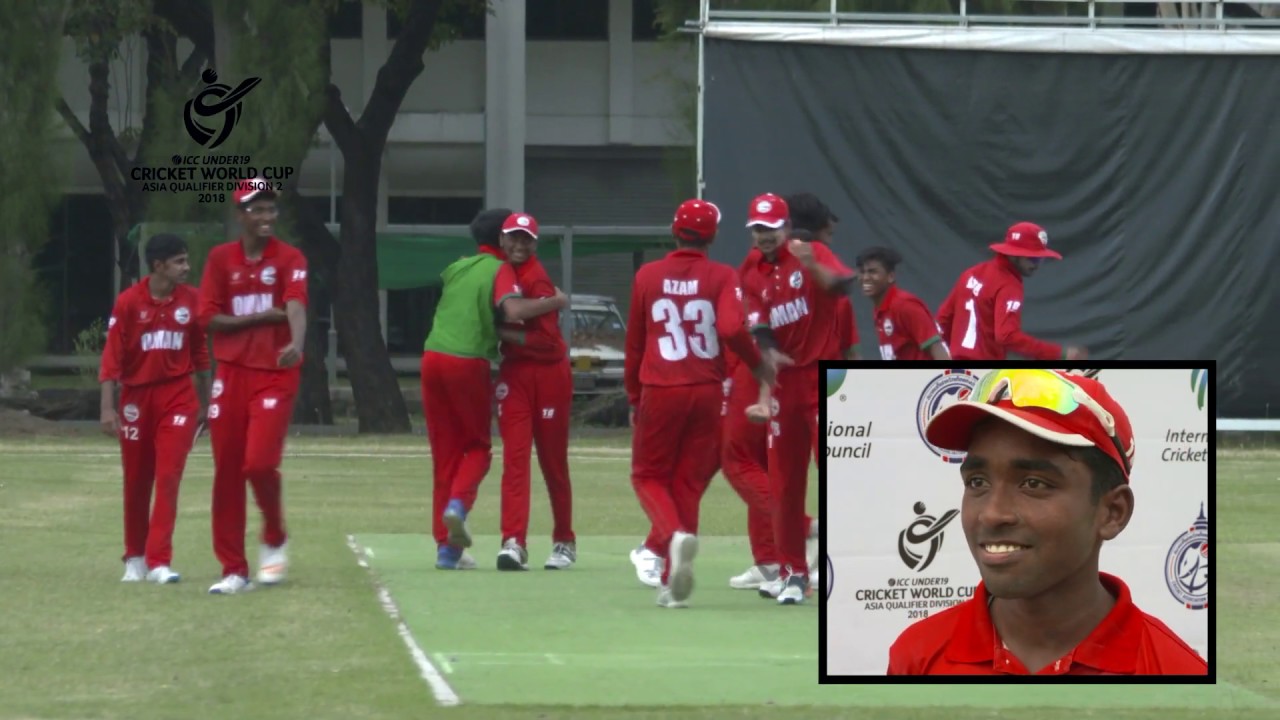 ICC U19 CWC Asia Qualifier Division 2: Oman v Hong Kong Semi-Final Highlights