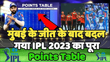 IPL 2023 Today Points Table।।l MI Vs SRH After Match Points Table। IPL 2023 Points Table।#ipl2023
