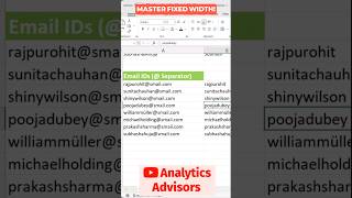 Mastering Fixed Width in Excel: Step-by-Step Guide #shorts