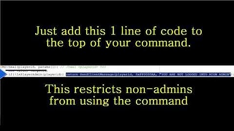 __★Admin-only Command★__   Samp SCRIPTING Pawn Tutorial