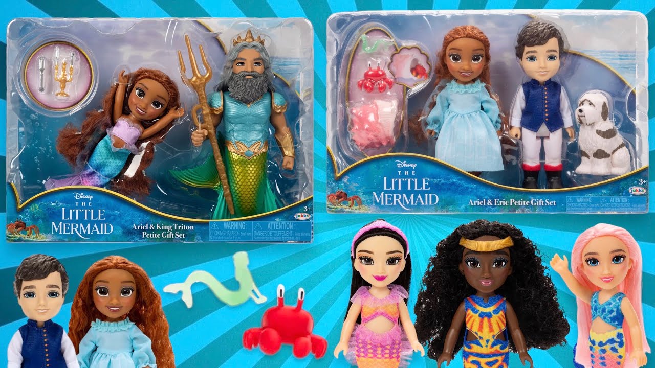 The Little Mermaid: Jakks Pacific petite Ariel, Eric, Triton and sisters dolls Review