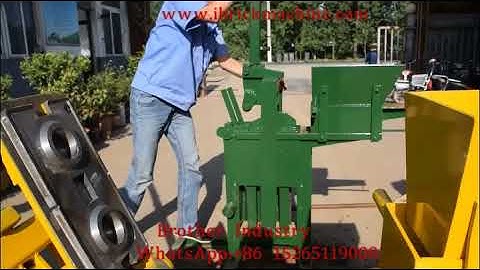 1-40 manual interlocking brick making machine video