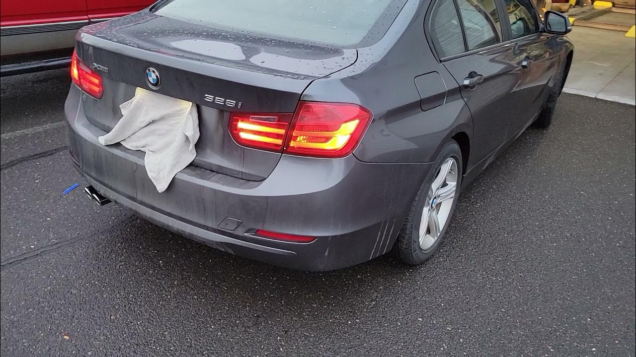 2013 BMW 328i resonator/muffler delete YouTube
