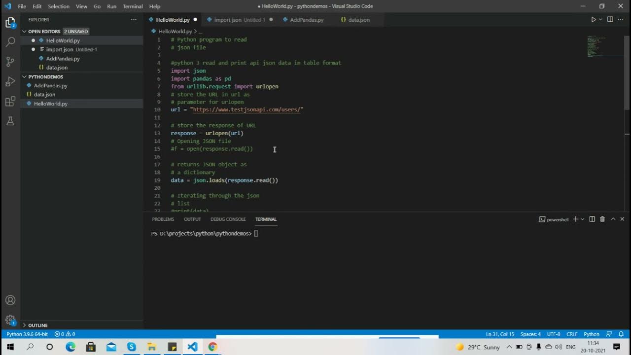 Python 3 Read and Print API JSON Data in Table Format - YouTube