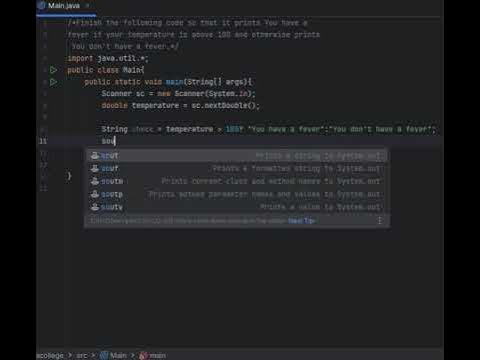 Write a java code to find either you have a temperature or not? | Easy ...