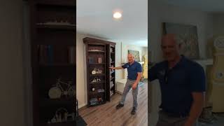 Bookcase hiding a secret room in home in San Diego California