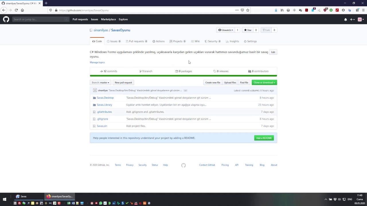 [C# ile NDP Örneği] Savaş Oyunu - Bölüm 12: Kodları GitHub'dan İndirme