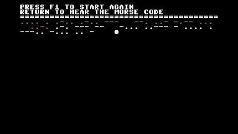Morse code emulator - C64