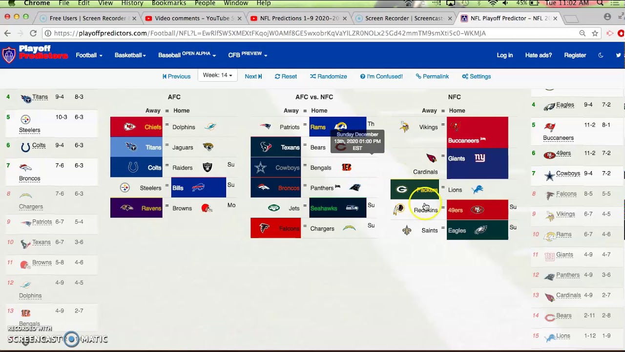 Deanna molloy NFL Predictions 10-17 2020-2021 - YouTube