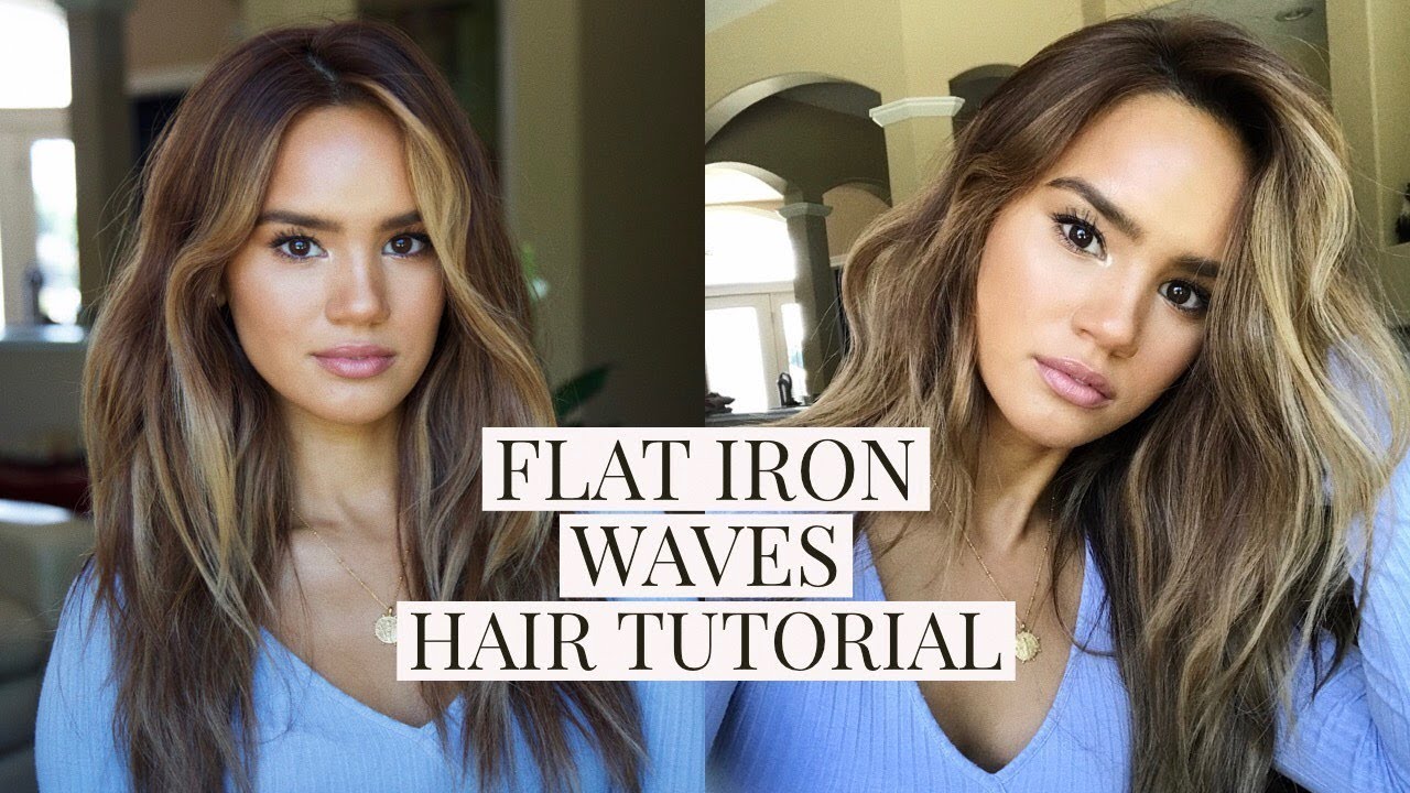 FLAT IRON BEACH WAVES HAIR TUTORIAL! DACEY CASH YouTube