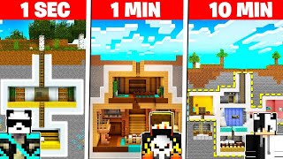 Best Security BUNKER challenge in Minecraft 😱 - 1 Sec vs 1 Min vs 10 Min