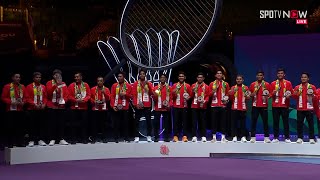 [BWF] Selamat! Momen Podium Tim Thomas Indonesia Raih Runner Up | Thomas Cup Finals 2024