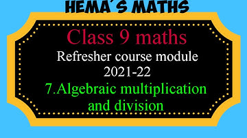 Tn class 9 maths refresher course 2021 22 answers| lesson 7