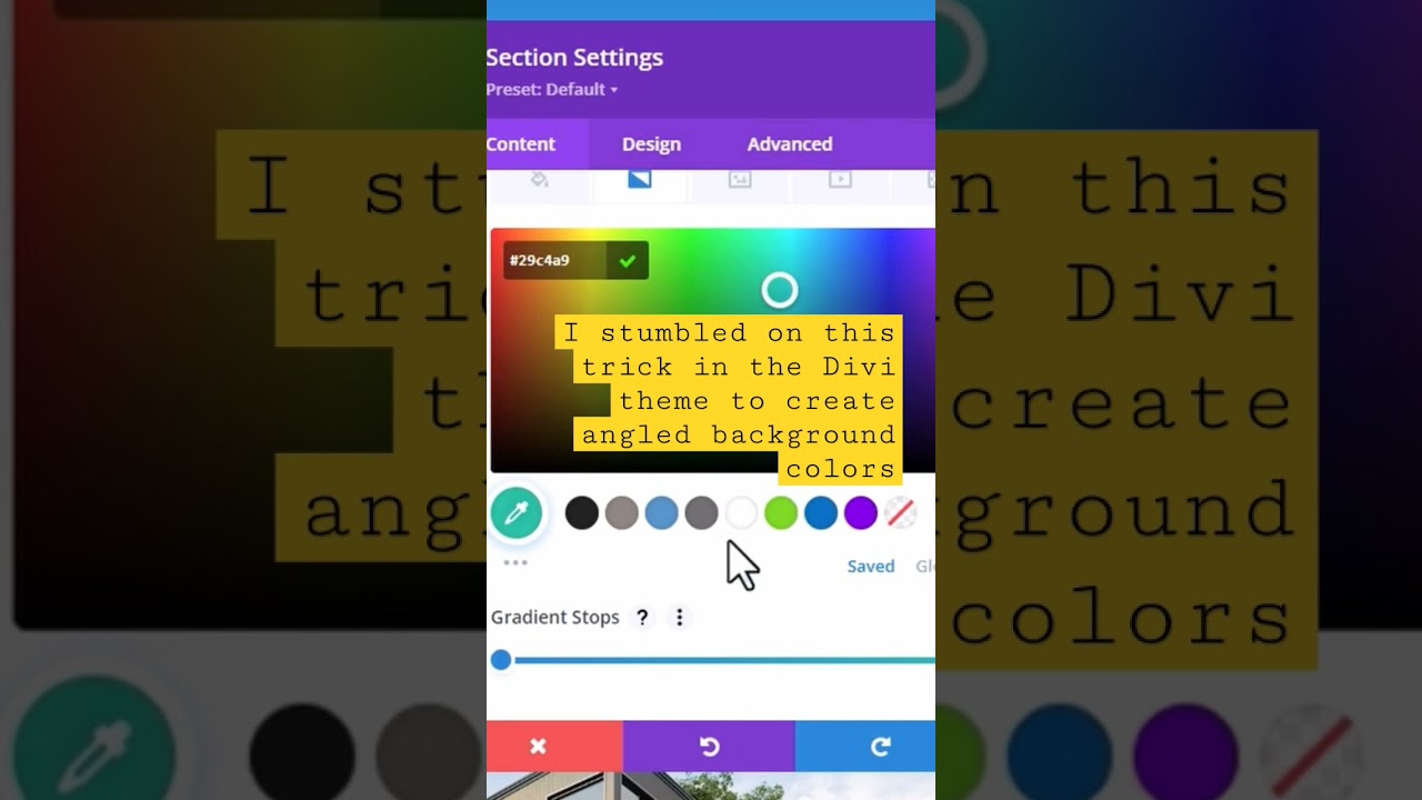 Creating angled backgrounds easy in WordPress with Divi