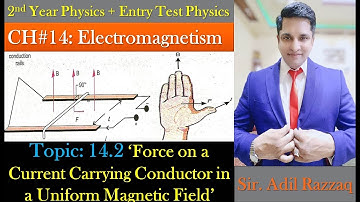 FSC PHYSICS CH#14|ELECTROMAGNETISM|TOPIC14.2 Force on a Current Carrying Conductor in Magnetic Field