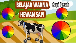 SUARA BINATANG | SUARA SAPI KARTUN | BELAJAR WARNA DENGAN HEWAN SAPI