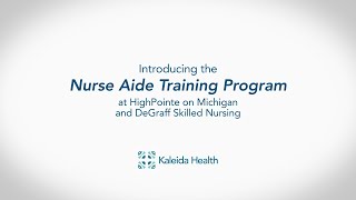 Kaleida Health Nurse Aide Training Program