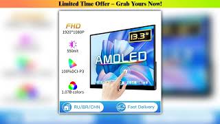 New Arrival 13.3 Inch 1080p OLED Portable Monitor 100%DCI-P3 500Nits USB-C HDMI-Compatible External