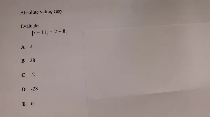 ACT SAT Absolute value easy 3