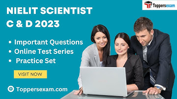 NIELIT SCIENTIST C & D  Preparation 2023,  Exam Pattern, Important MCQ, Free Mock Test, Solved Paper