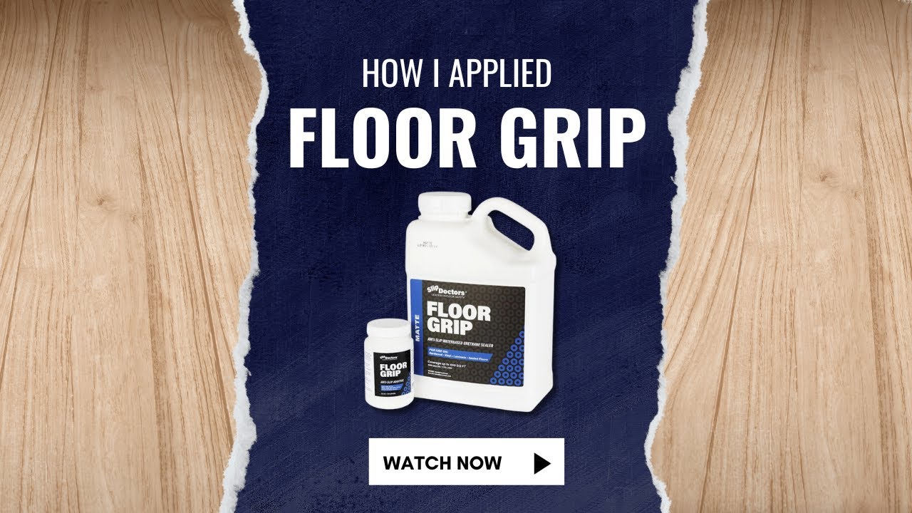 SlipDoctors Floor Grip Non-Slip Coating for Vinyl, Wood and Laminate, Gallon, Matte, Clear