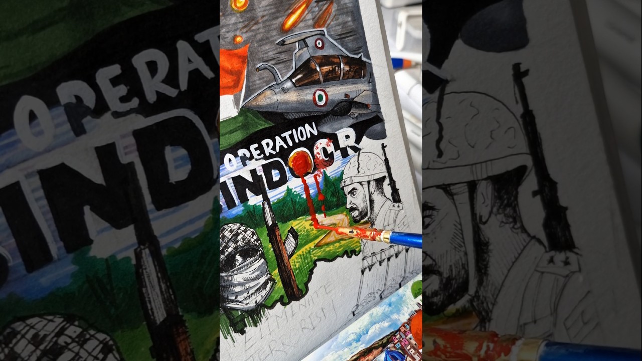 Operation Sindoor, JAI HIND🇮🇳  #pahalgamattack #kashmir #operationsindoor #art