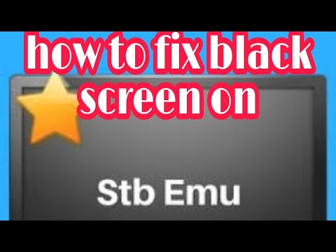 How to fix black screen on STB emu pro??