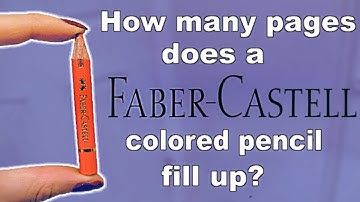 HOW MANY PAGES DOES A FABER CASTELL COLORED PENCIL FILL UP?