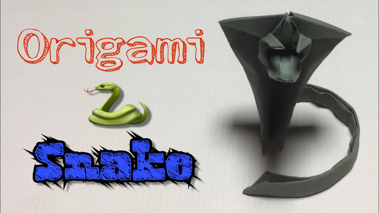 Origami Snake || How to make a paper snake || DIY - YouTube