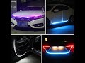 Led car hood lights strip daytime running lights rgb flexible car engine cover decoration headlight