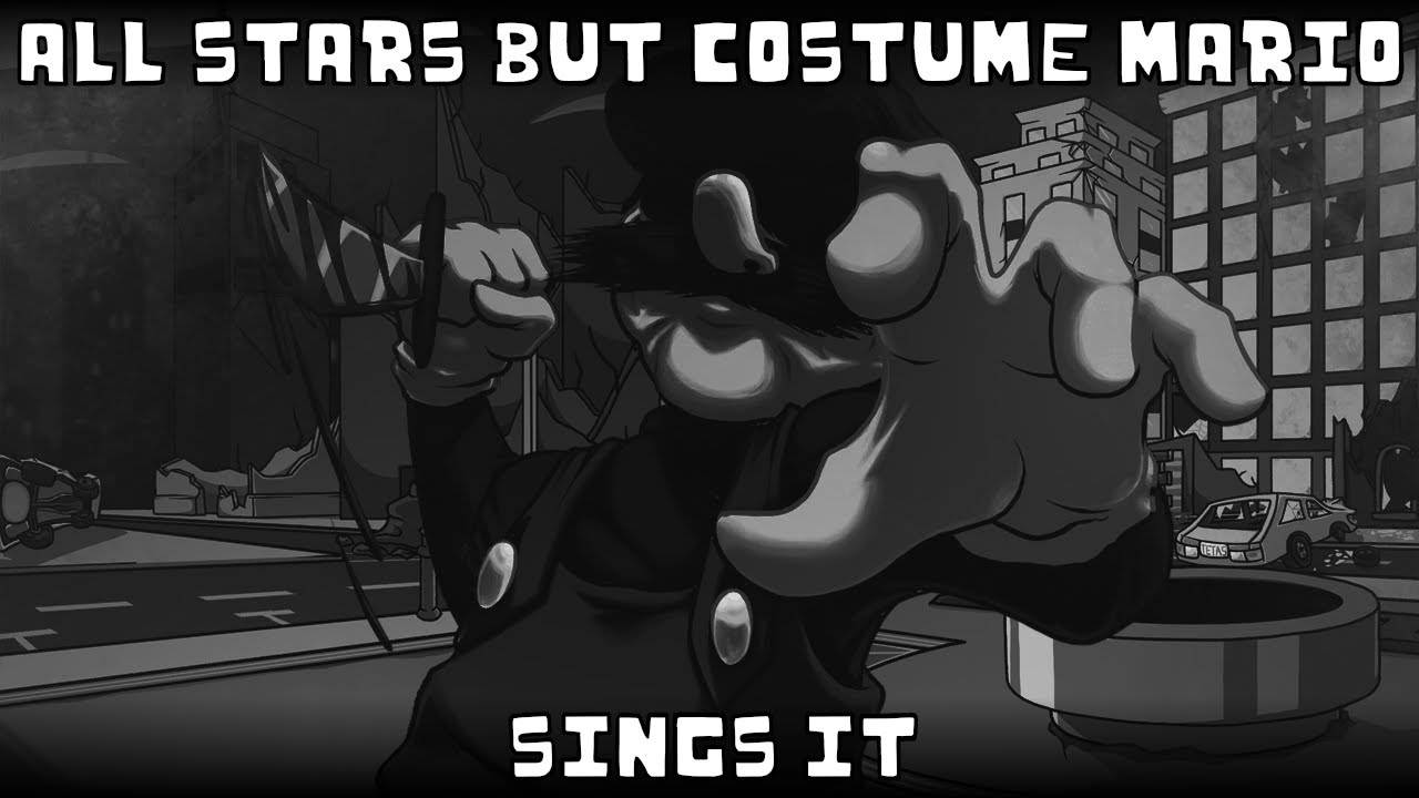 Monotone Stars (All Stars but Costume Mario sings it) | FNF: Mario's Madness v2 cover (5/5)