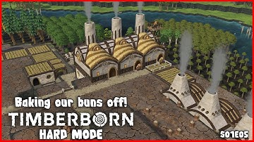 How to efficiently make bakeries for food! - CUSTOM MAP - Timberborn Hard Mode S01E05