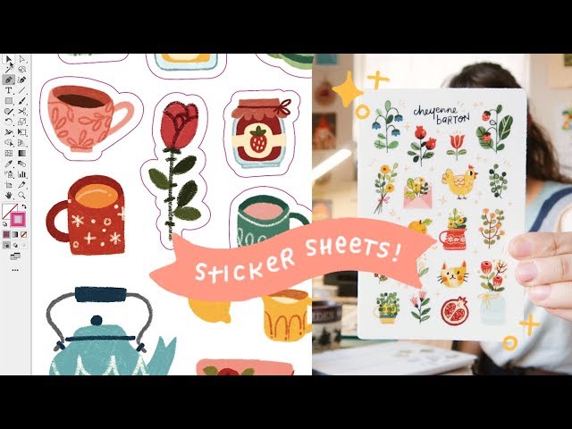 how i format my sticker sheets for production ☆