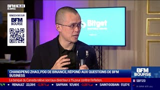 Changpeng Zhao, PDG de Binance, répond aux questions de BFM Business