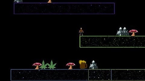OpenGL   2D Platformer   Items Initialized on Platforms   Character Jumping   Visual Studio 2017